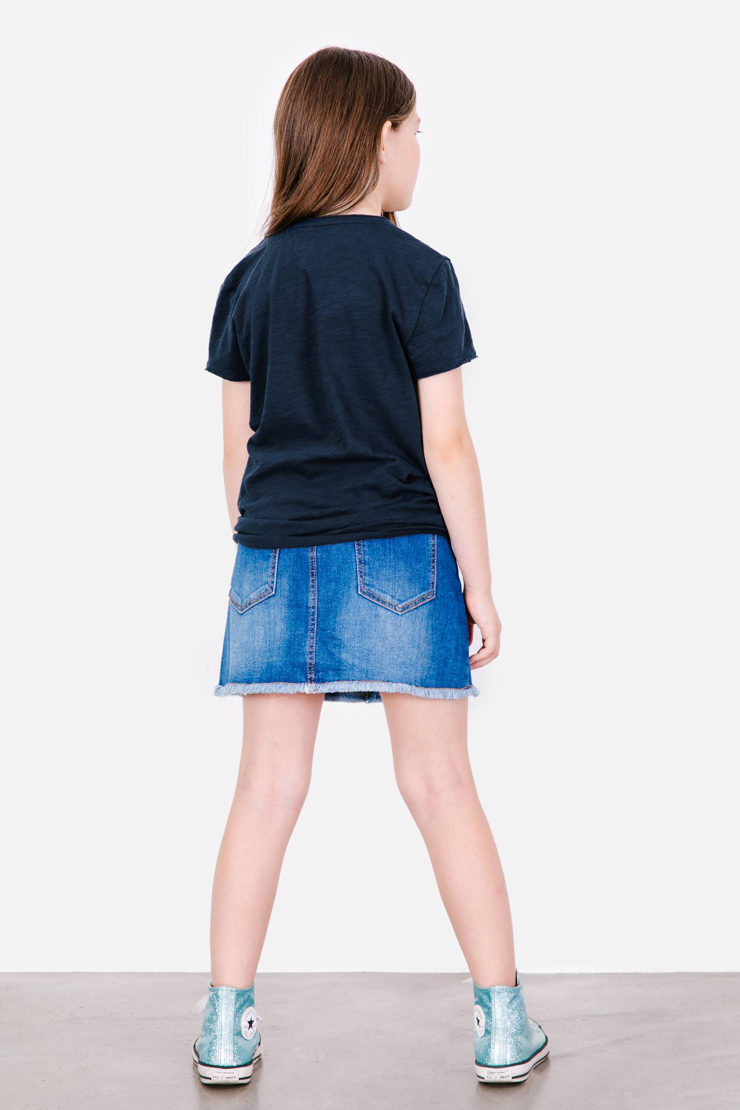 Short Sleeve Tee Womens Top Navy A2