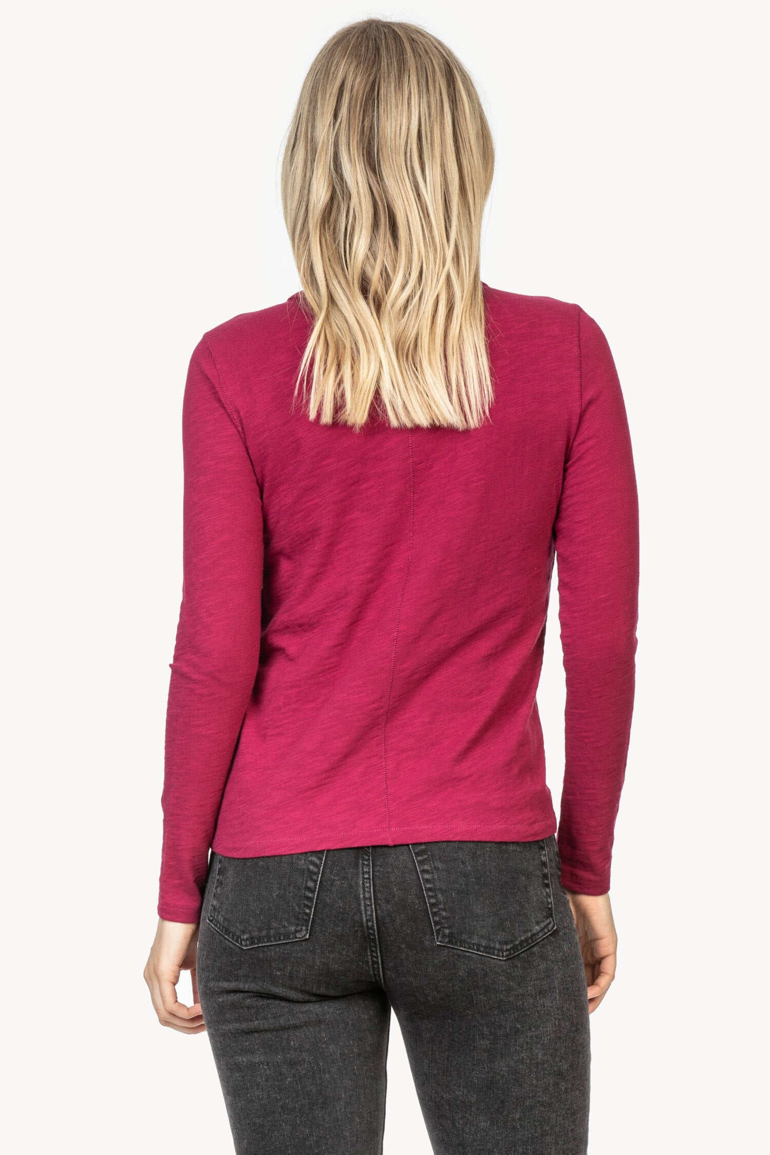 Long Sleeve Crew Womens Top Currant A2