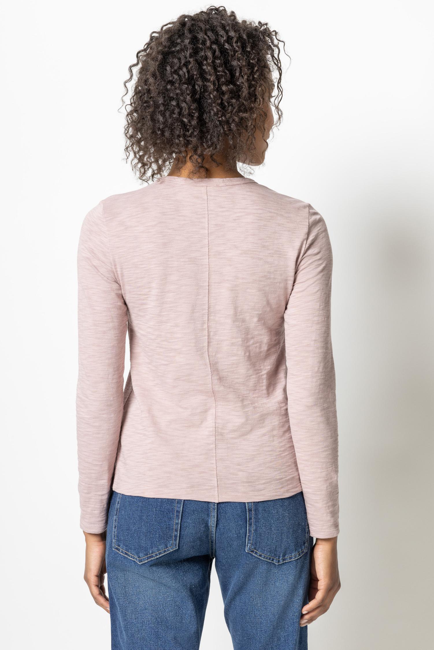 Long Sleeve Crew Womens Top Dusty Rose A2