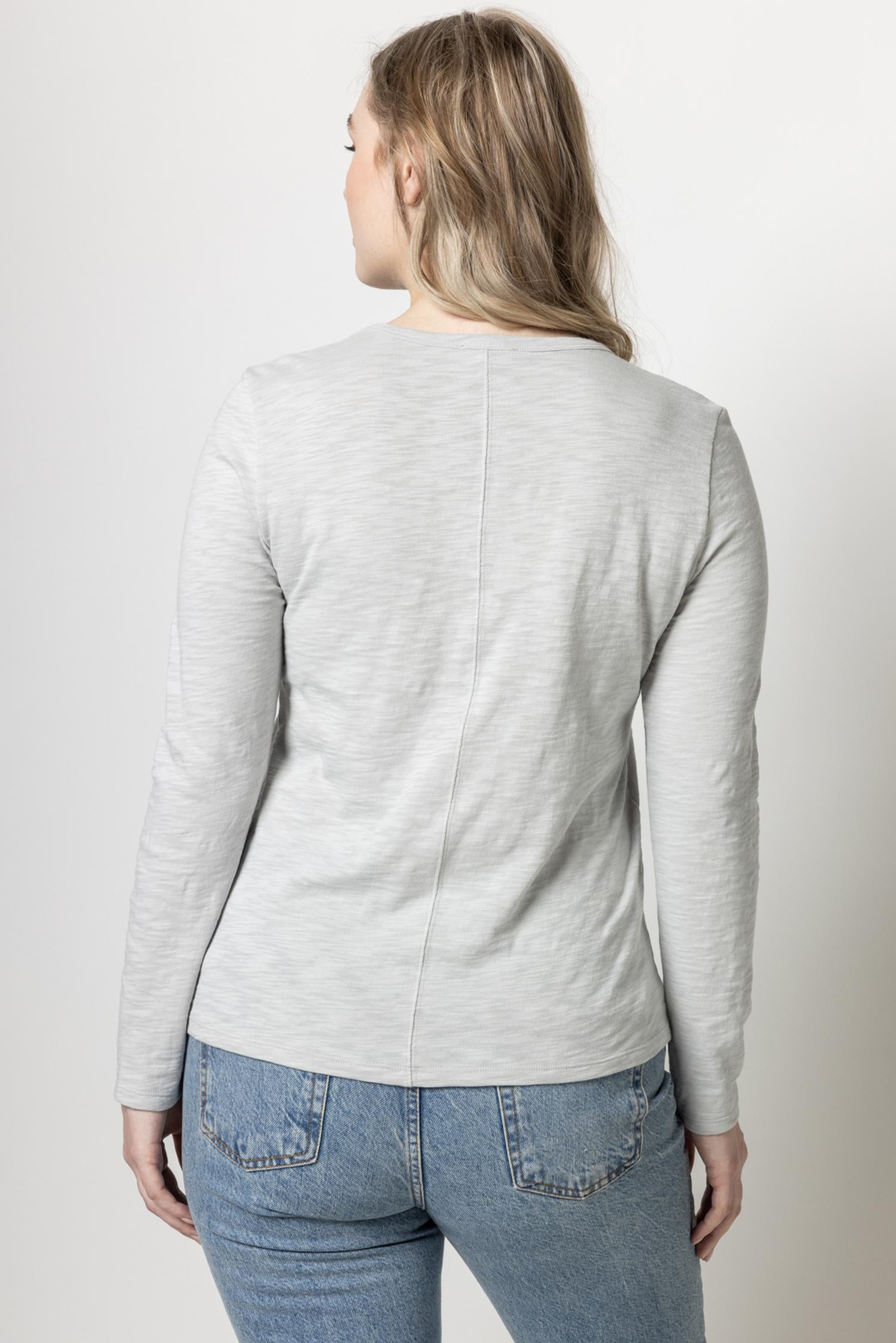 Long Sleeve Crew Womens Top Fog A7