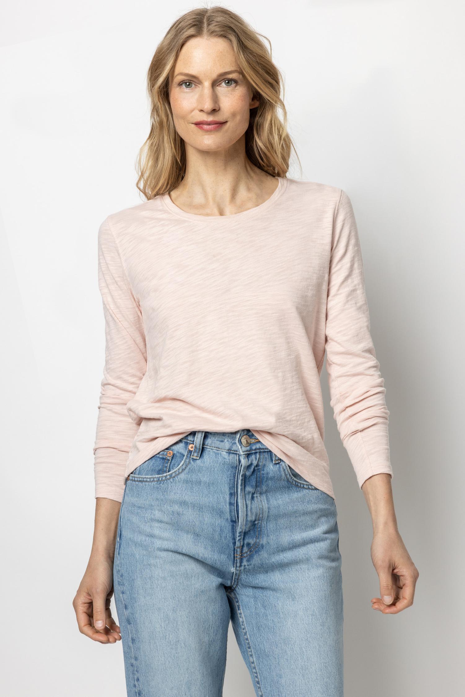 Long Sleeve Crew Womens Top Rosebud A1