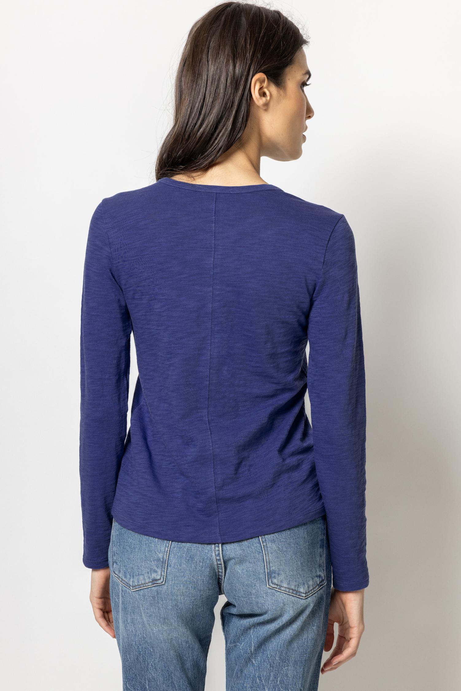 Long Sleeve Crew Womens Top Sapphire A2