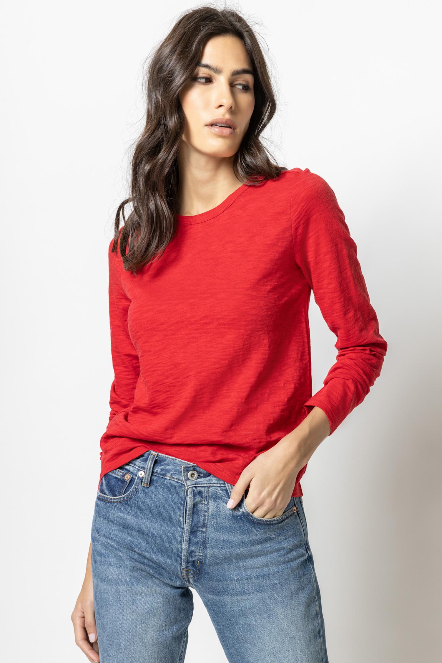 Long Sleeve Crew Womens Top Salsa A1