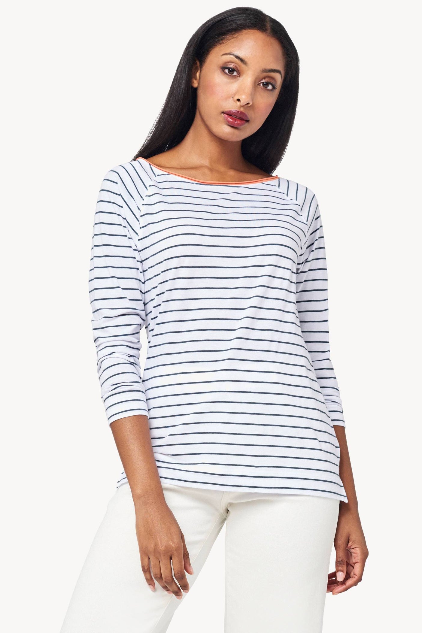 3/4 Sleeve Boatneck Classic Tee | 100% Pima Cotton Boatneck Tee