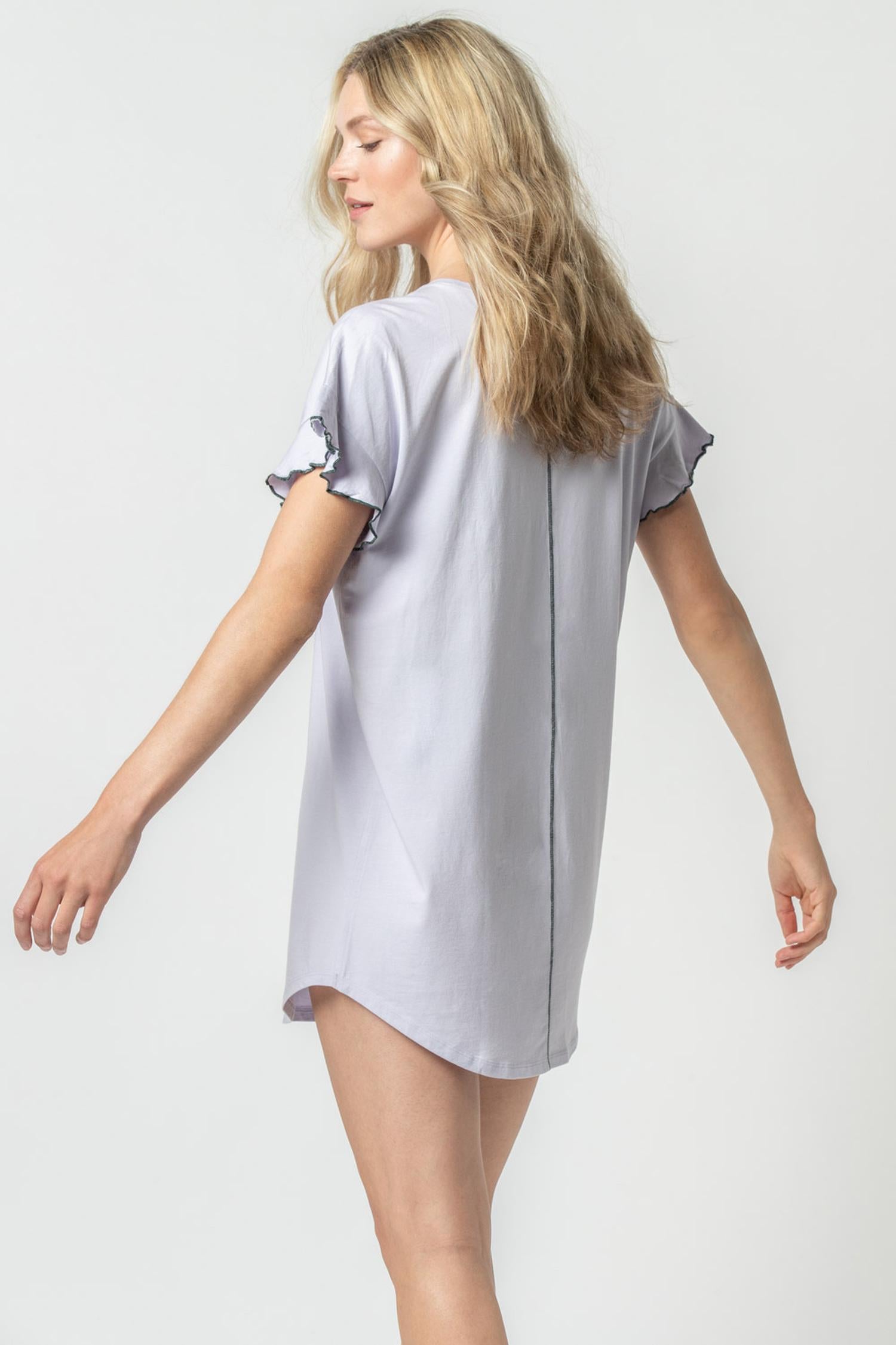 Flutter Sleeve Sleep Dress Womens Dress Lily A2