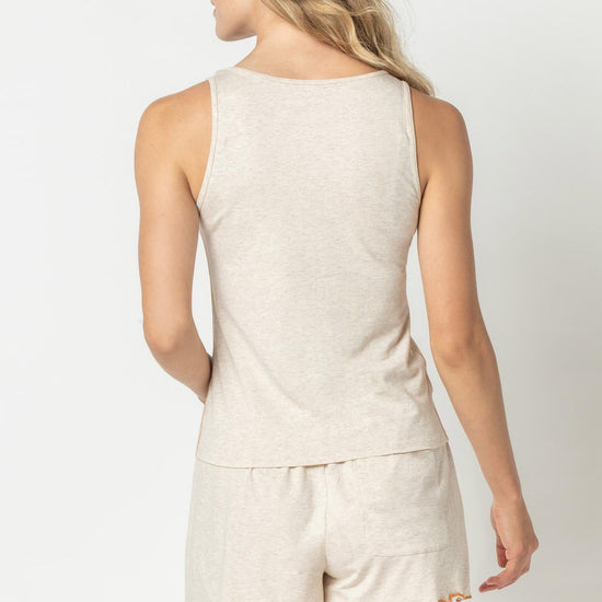 Tank / Short Set Womens Top Oatmeal A2
