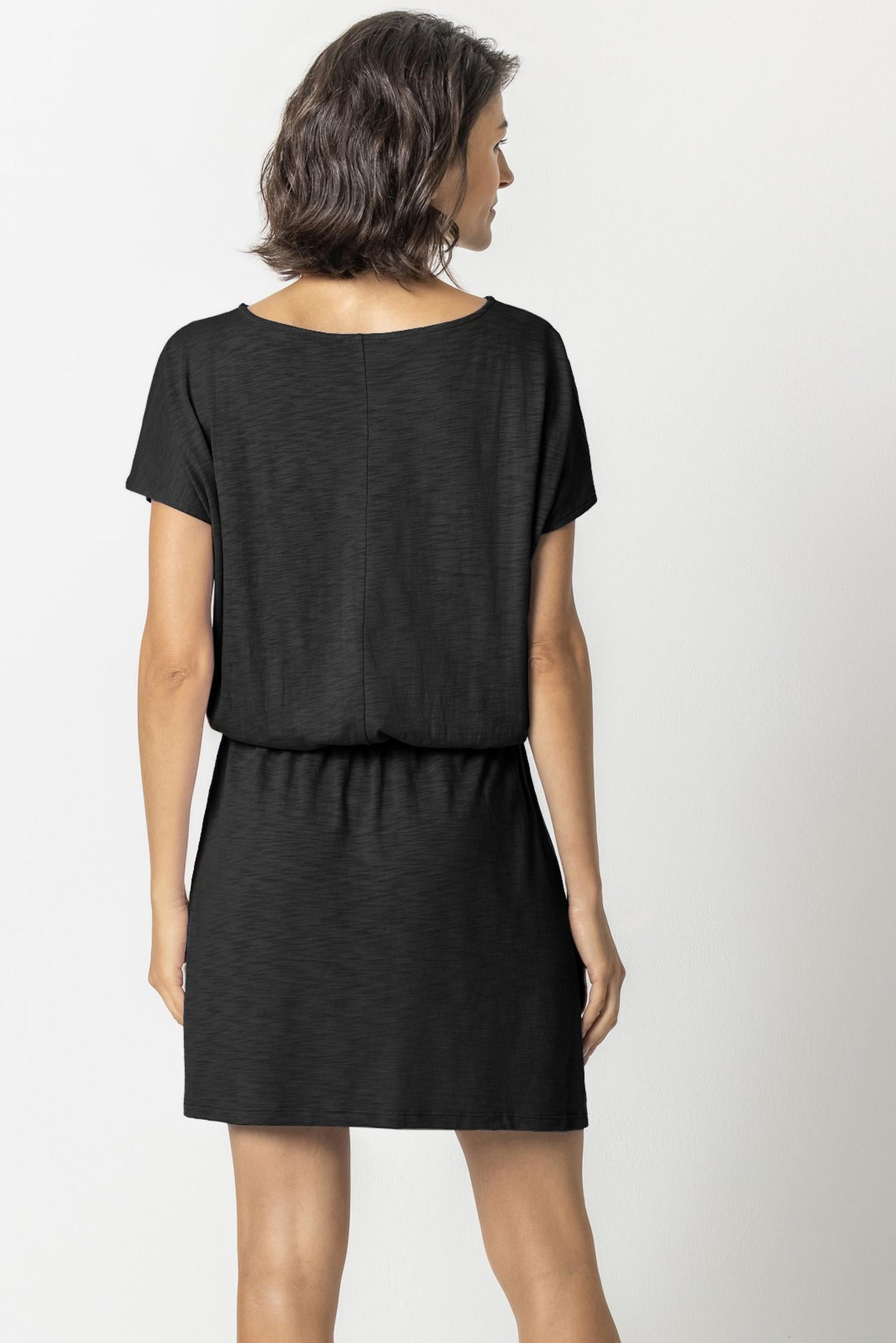 Full Sleeve Split Neck Dress