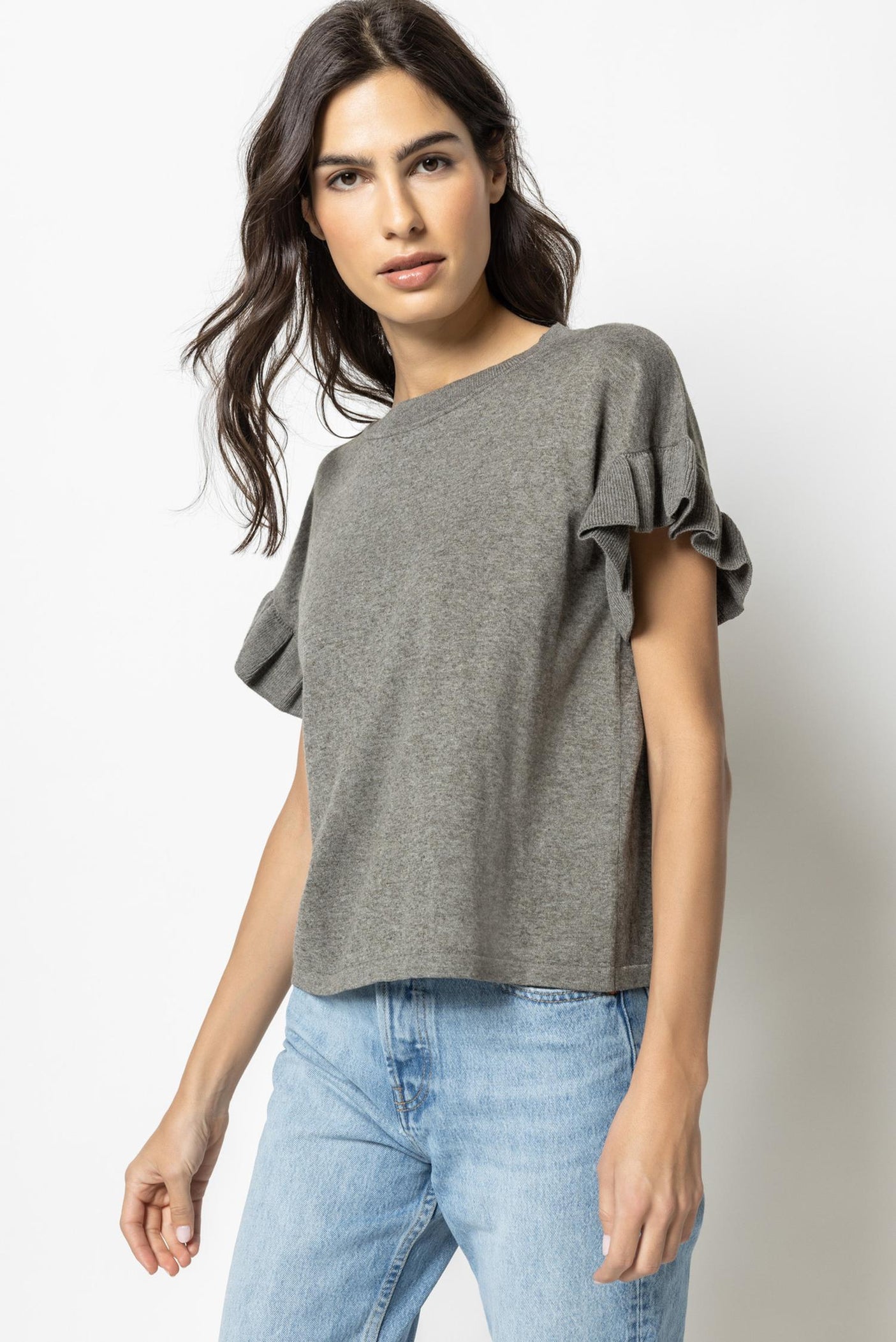 Madewell ruffle sale sleeve sweater tee