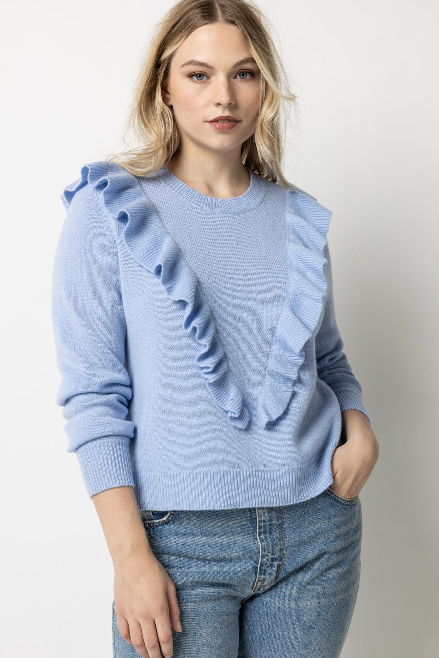 Ruffle Pullover Sweater