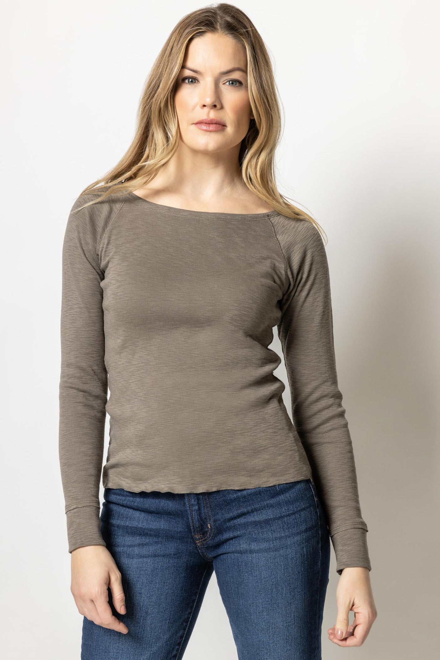 Long Sleeve Raglan Boatneck