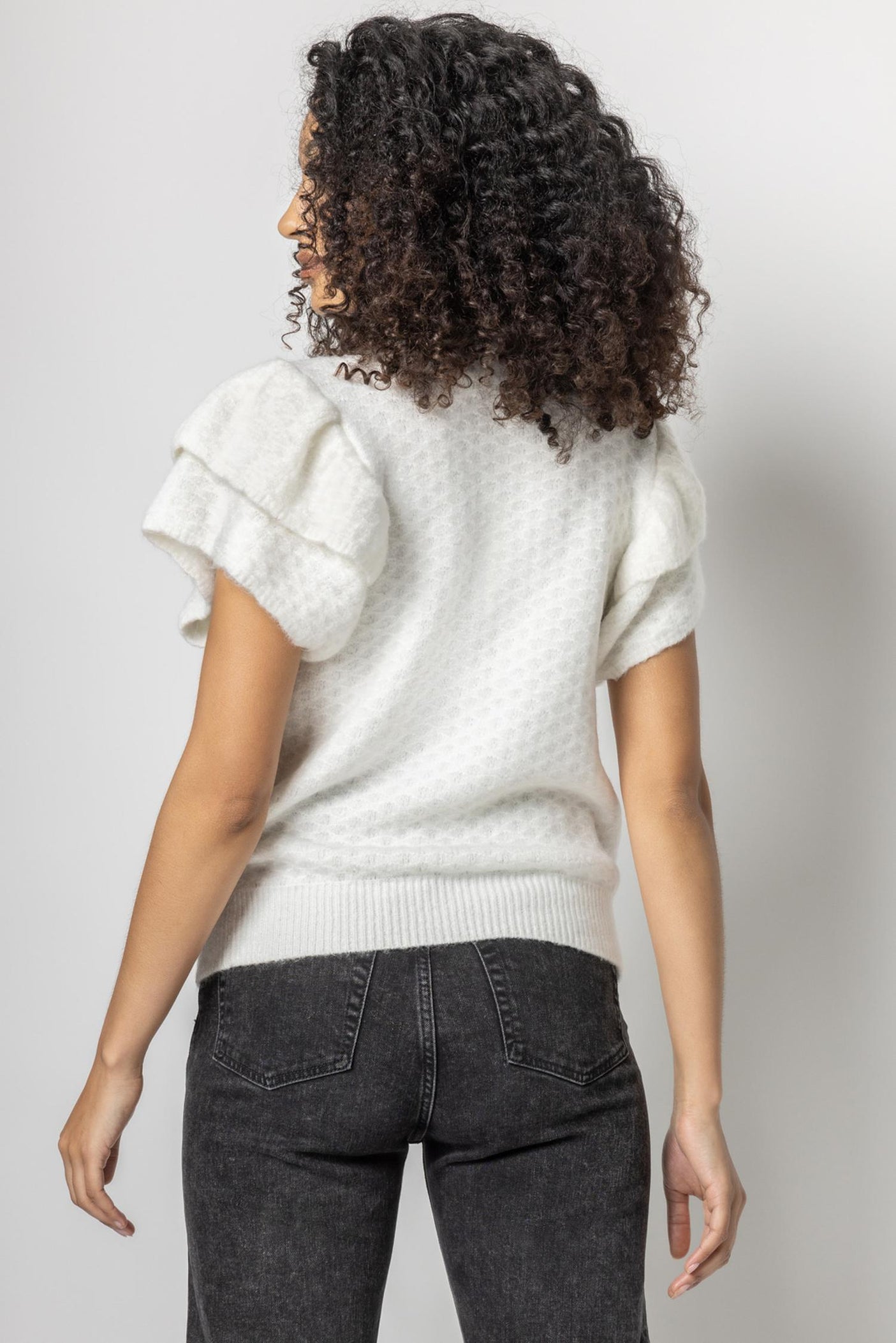 Ruffle Shell Sweater