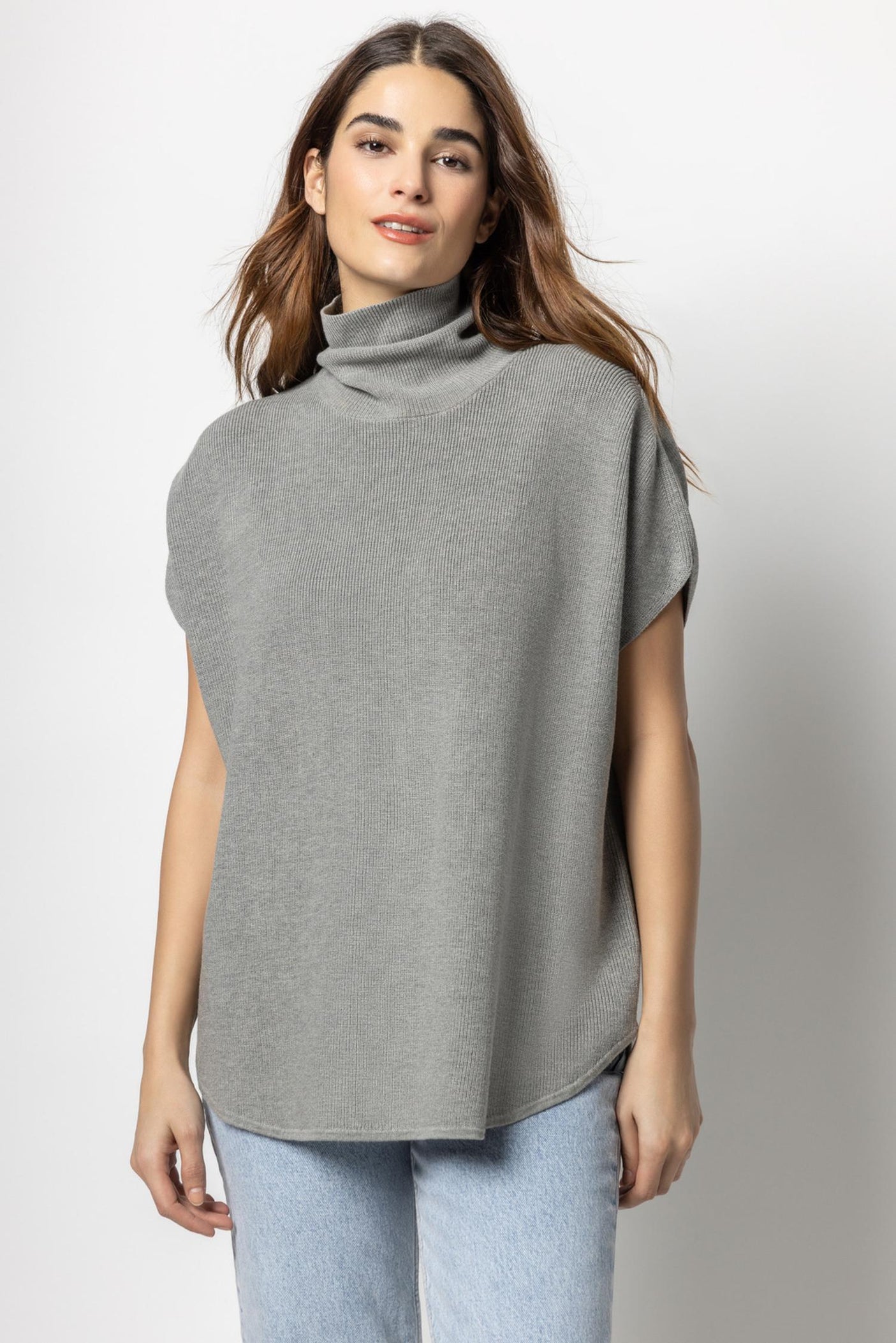 Turtleneck Poncho Sweater