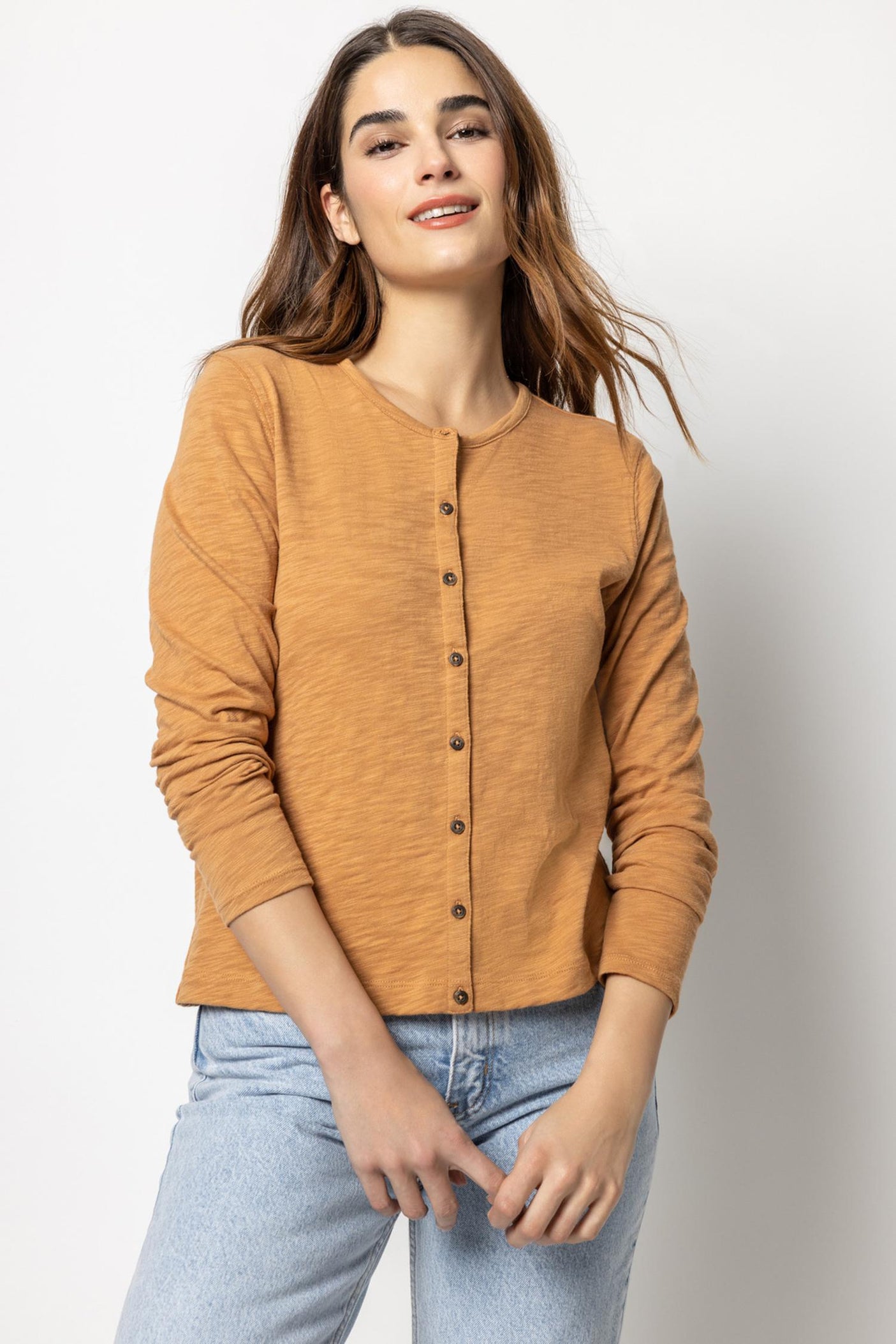 Long Sleeve Button Front Cardigan