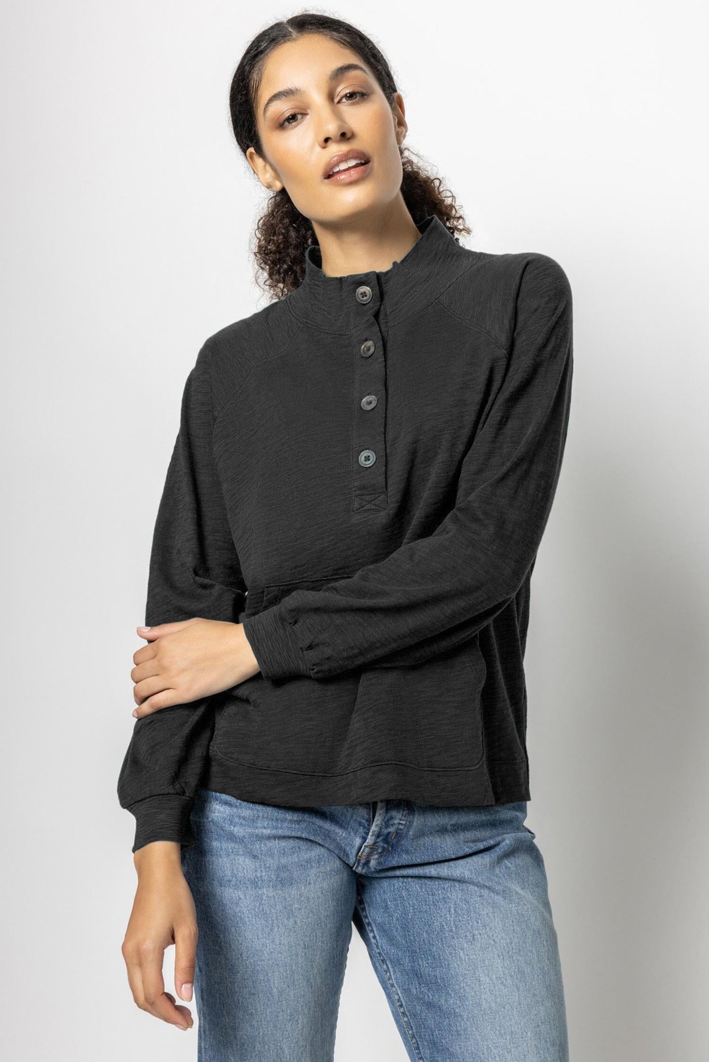 Buy COS Relaxed-Fit Mock-Neck Sweatshirt 2024 Online