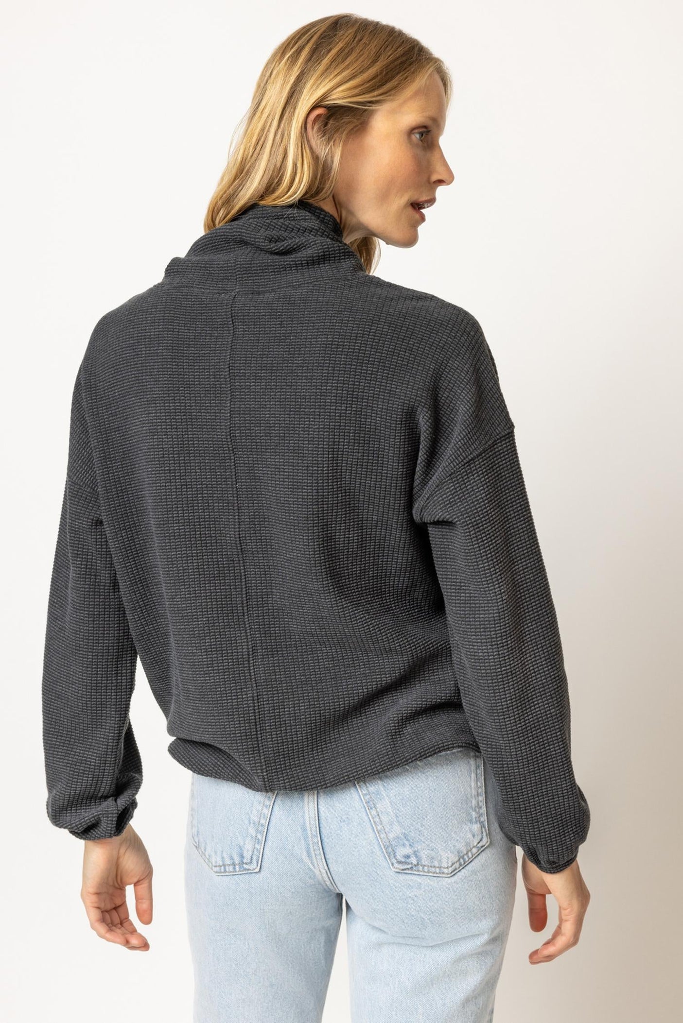 Boxy-fit turtleneck sweater