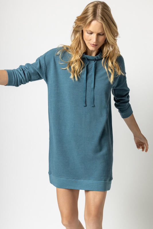 3/4 Sleeve Mock Neck Dress Womens Dress Atlantis A1