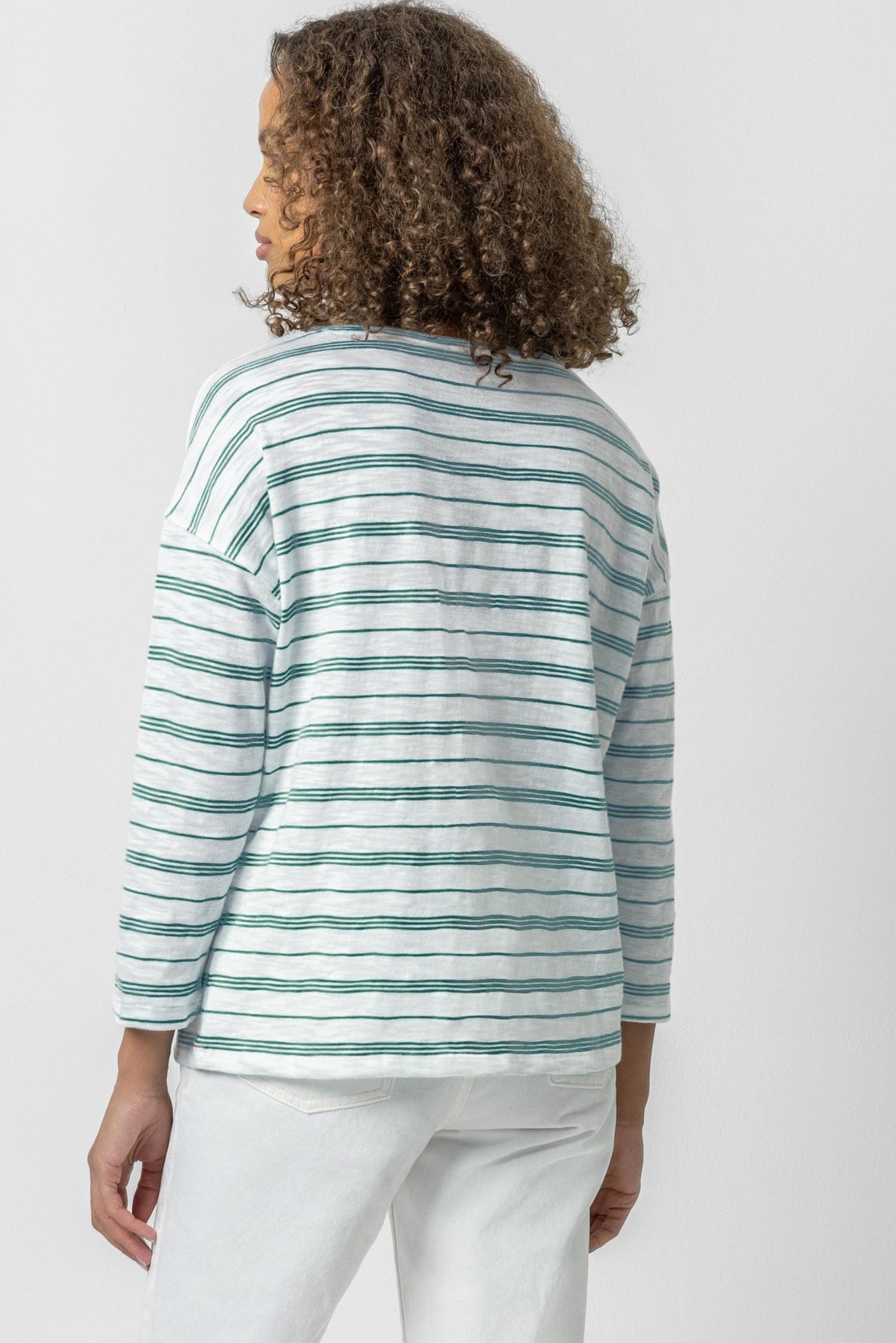 Lilla P 3/4 Sleeve Colorblocked Baseball Tee