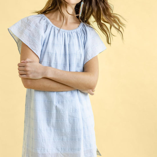 Flutter Sleeve Raglan Dress Womens Dress Breeze A1