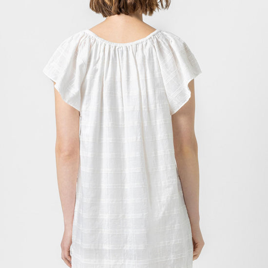 Flutter Sleeve Raglan Dress Womens Dress White A2
