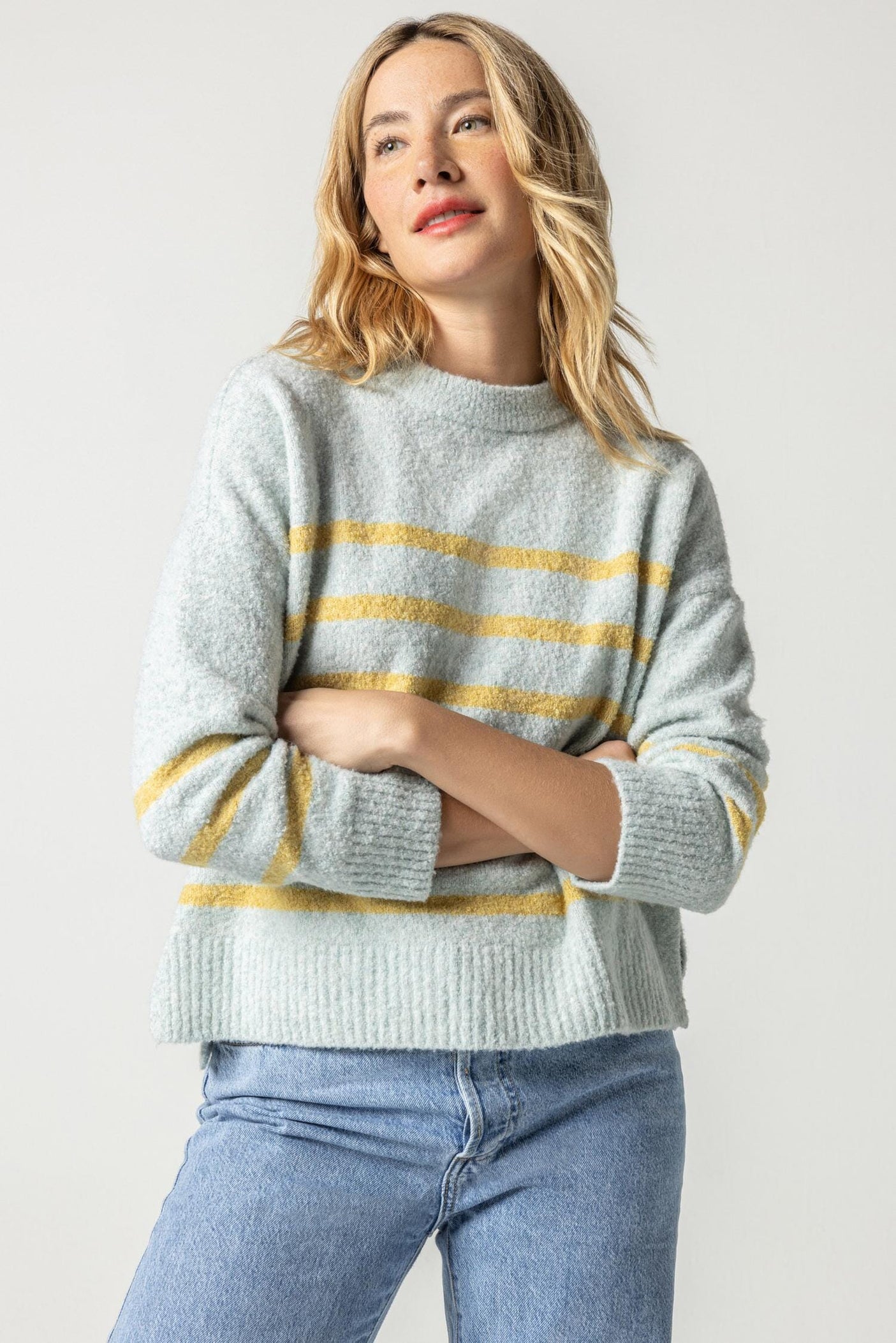 Striped Easy Pullover Sweater